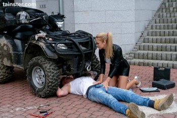 European dance club sex party