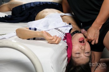 Japanese wild throat fuck