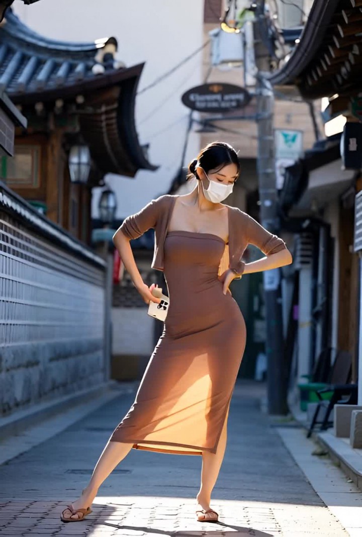 Korean Dongtan missy sexy dress